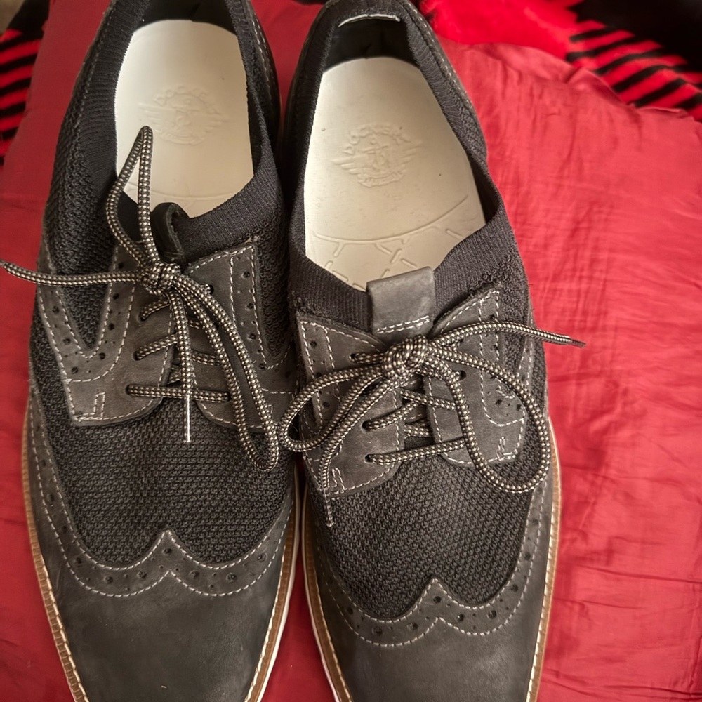 Dockers Black Textured Oxford Shoes